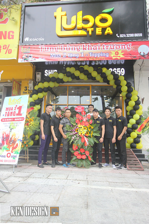 thi công quán trà sữa tubo tea